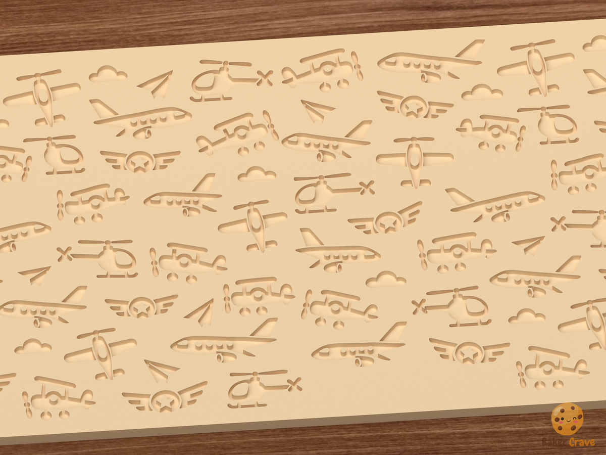 Aviation Airplanes Textured Roller STL File
