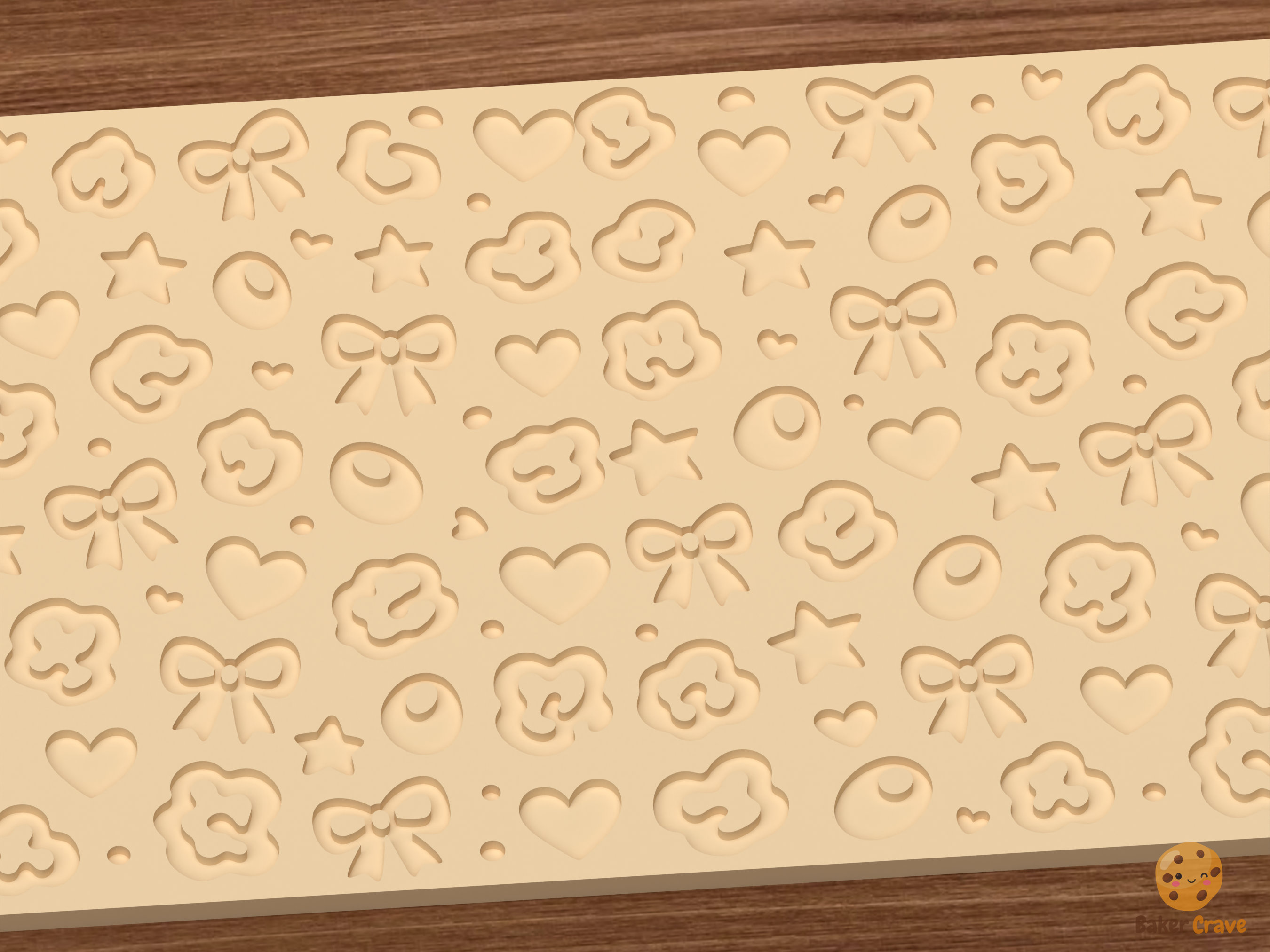 Leopard Fashion Textured Roller STL File - 03 close detail deboss