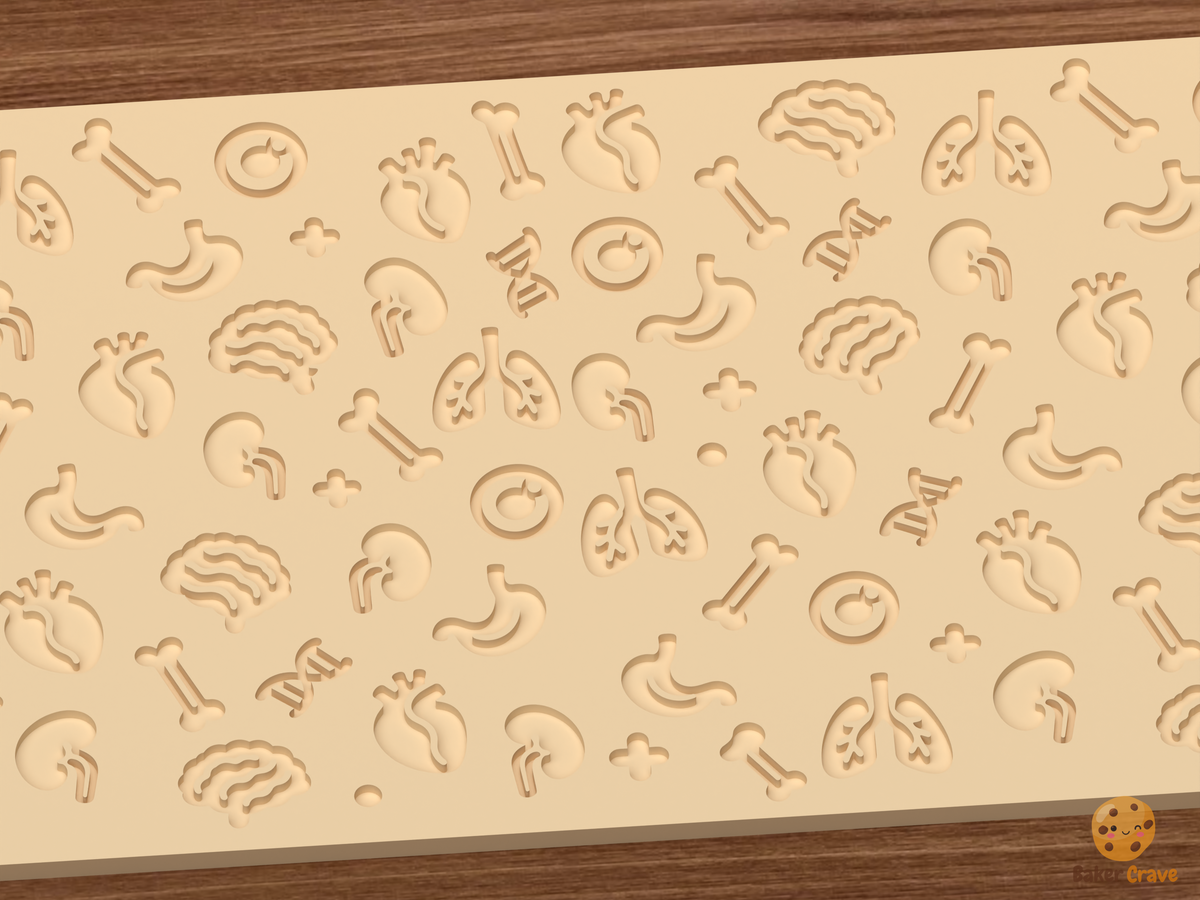Human Anatomy Organs Textured Roller