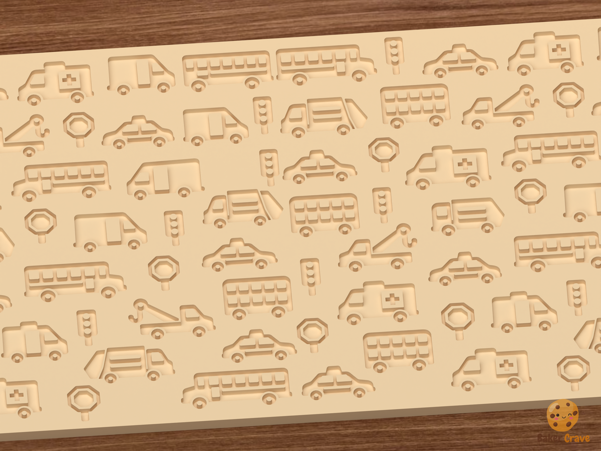 City Service Vehicles Textured Roller