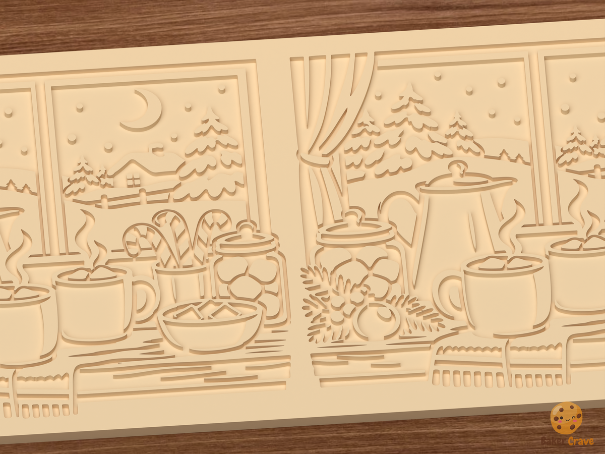 Hot Cocoa Window Bar Textured Roller
