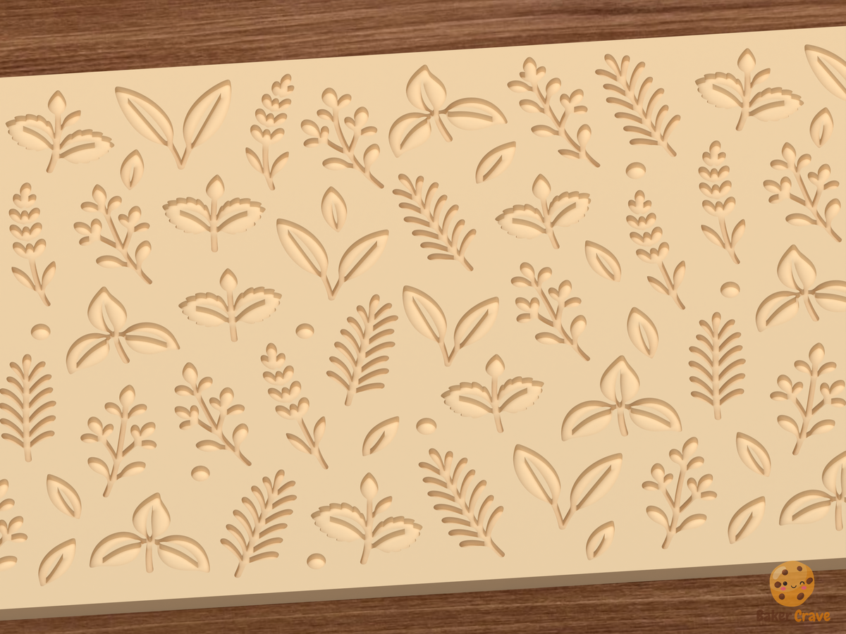 Lavender Culinary Herbs Textured Roller STL File