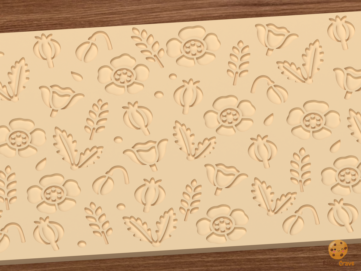 Poppy Blossom Remembrance Textured Roller