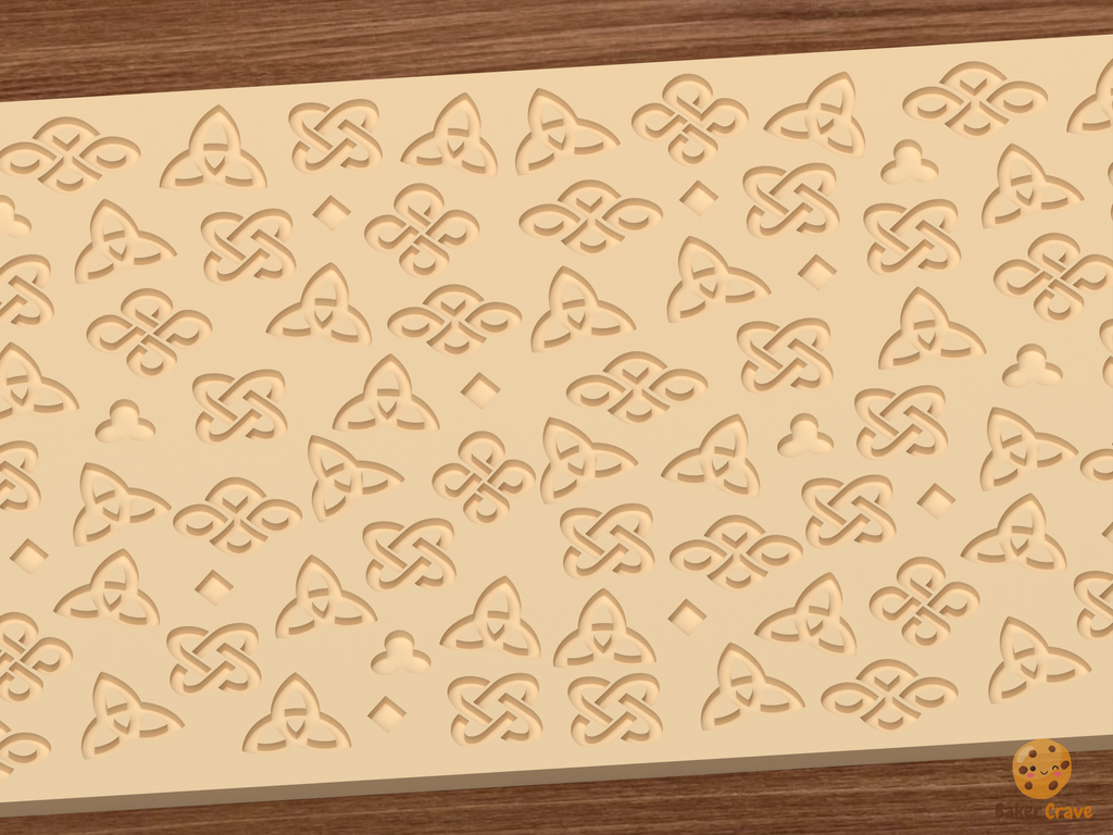 Celtic Knot Symbols Textured Roller STL File