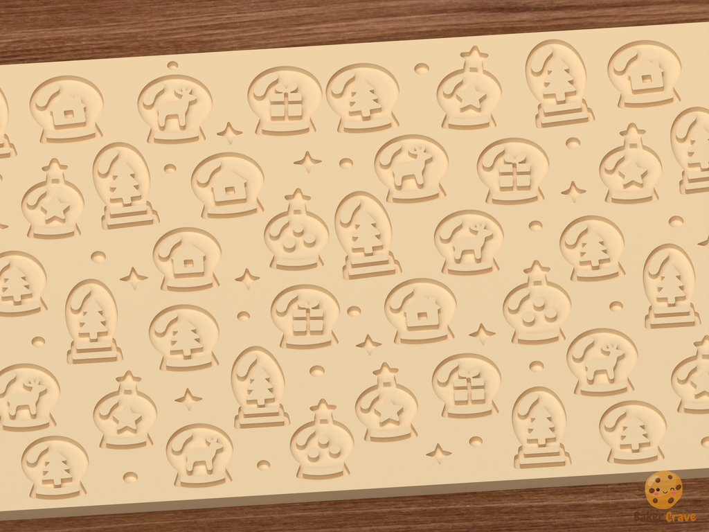 Snow Globes Textured Roller STL File