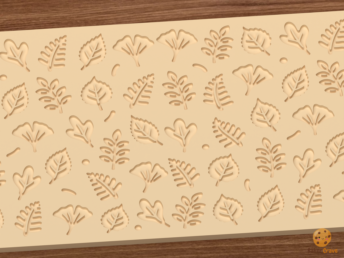 Botanical Leaf Specimens Textured Roller STL File