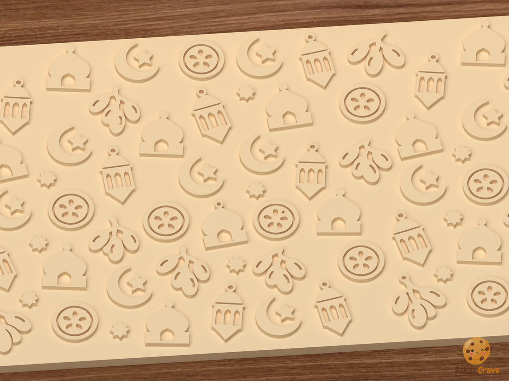 Ramadan Eid Textured Roller STL File