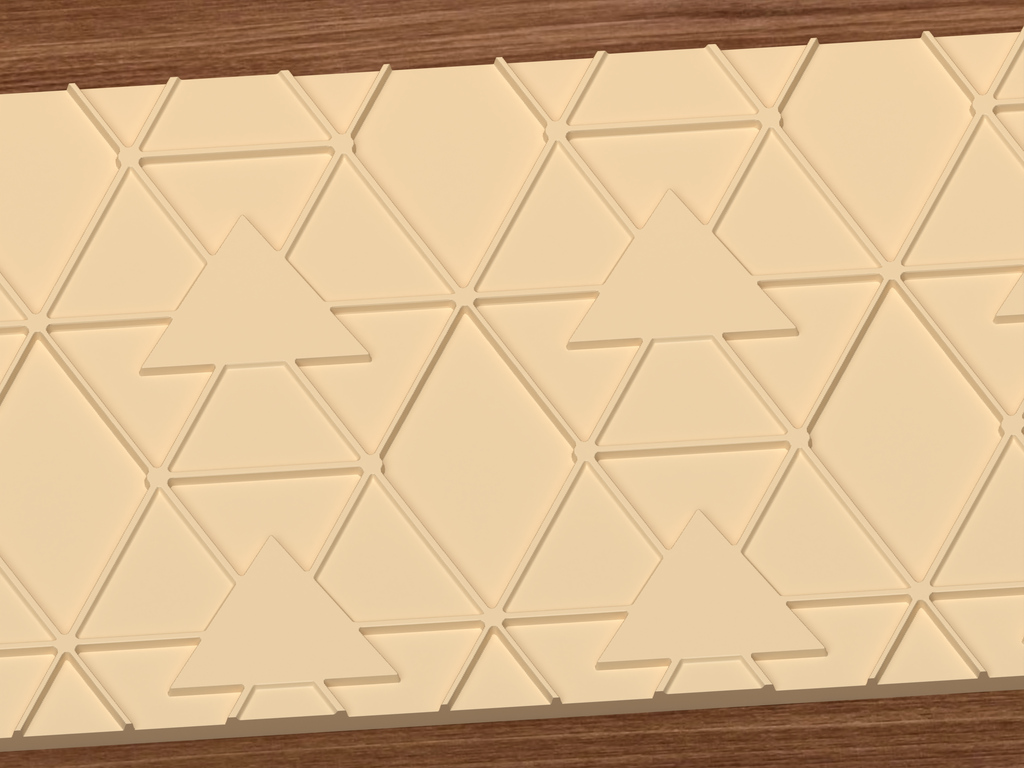 Bold Tribal Triangle Textured Roller STL File - 03 close detail emboss