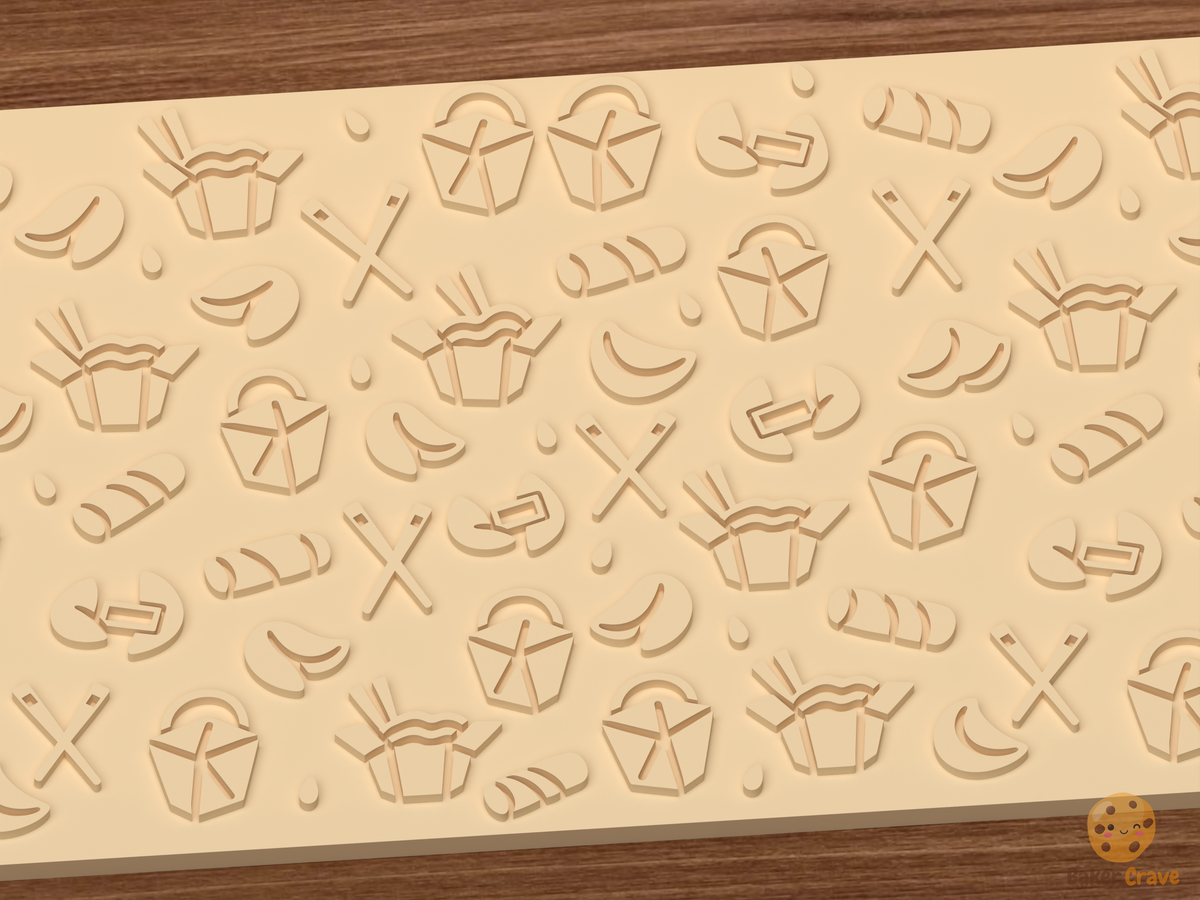 Chinese Takeout Fortune Cookies Textured Roller
