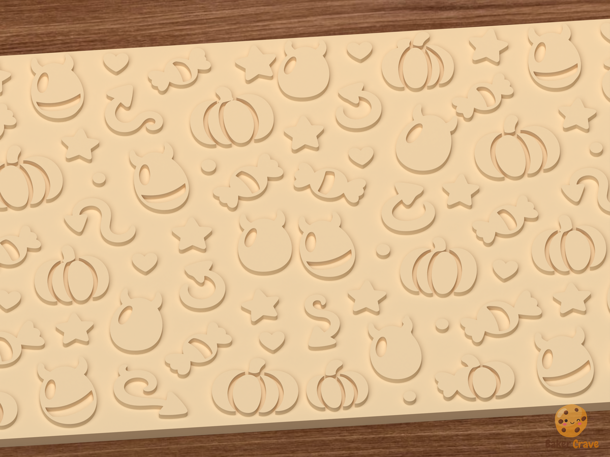 Devilish Egg Halloween Textured Roller STL File - 03 close detail emboss