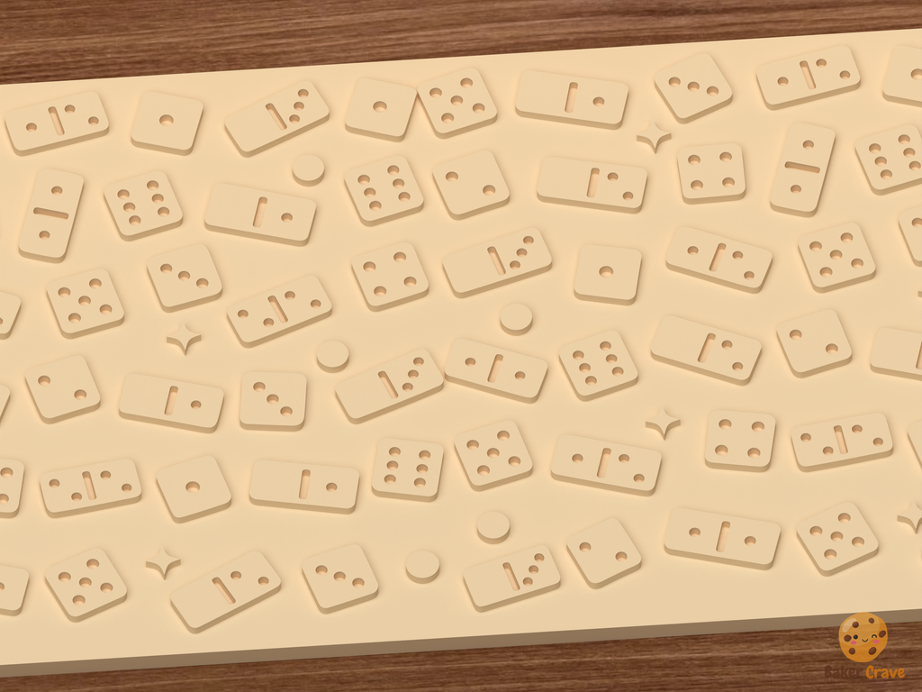 Dice Domino Game Night Textured Roller STL File
