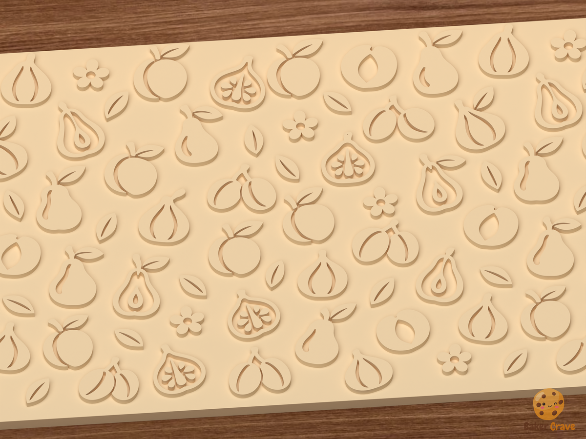 Orchard Peaches Pears Figs Textured Roller