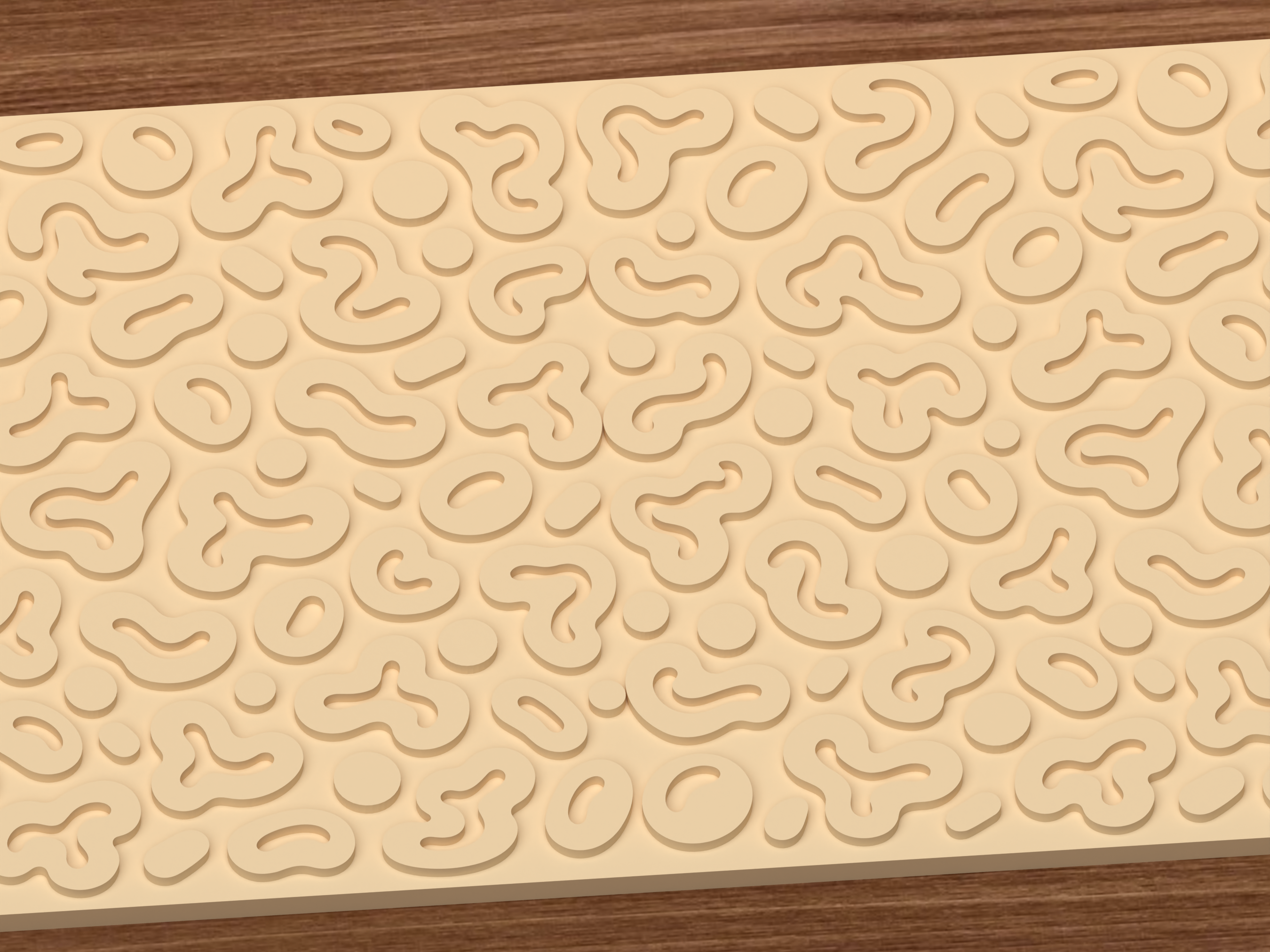 Abstract Amoeba Blob Textured Roller STL File - 03 close detail emboss