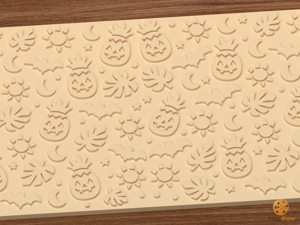 Summerween Pineapple Lantern Textured Roller STL File - 03 close detail emboss