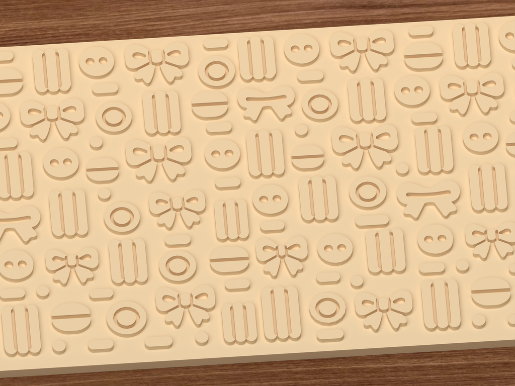 Sewing Notions Textured Roller STL File - 03 close detail emboss