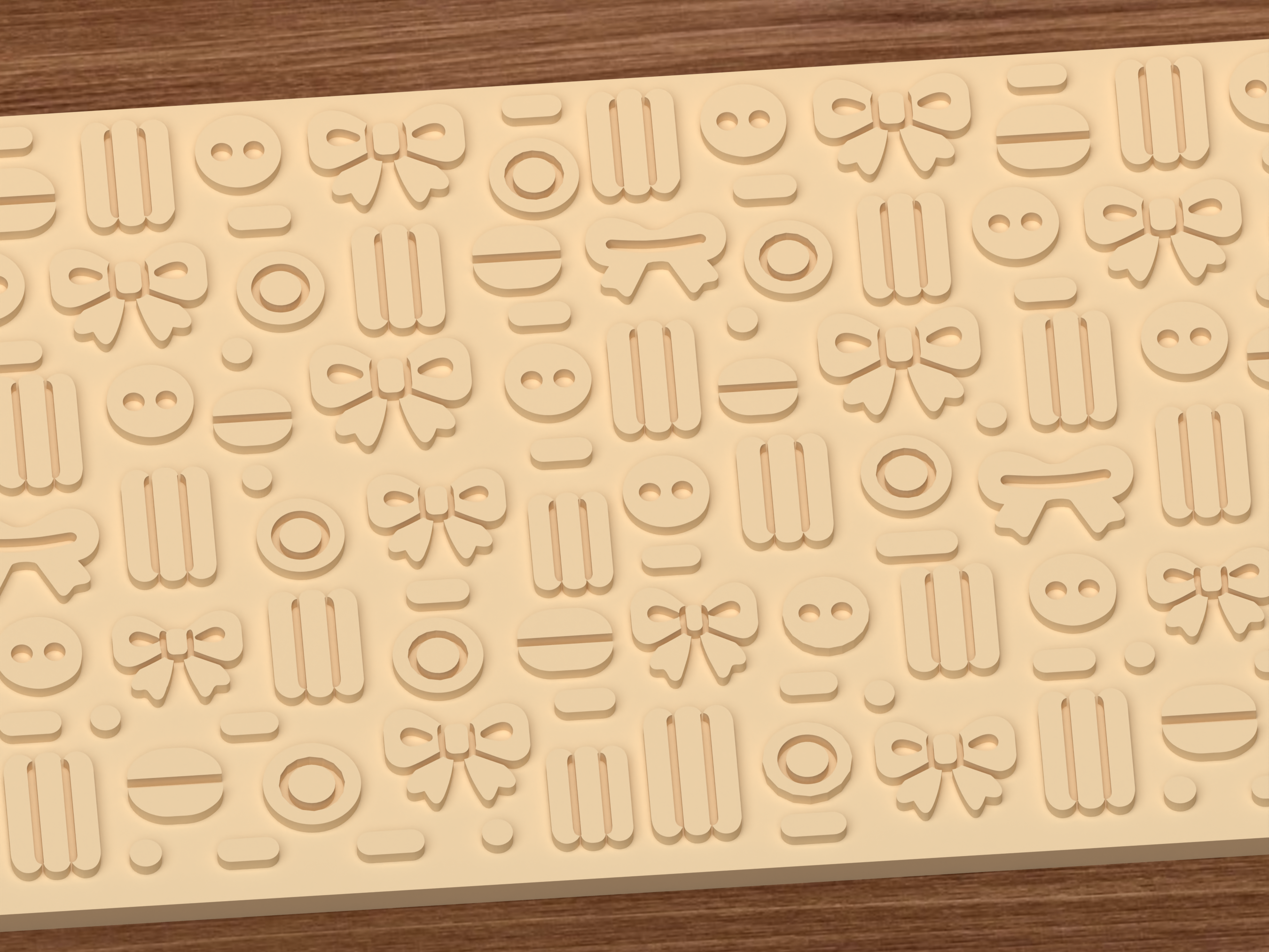 Sewing Notions Textured Roller STL File - 03 close detail emboss