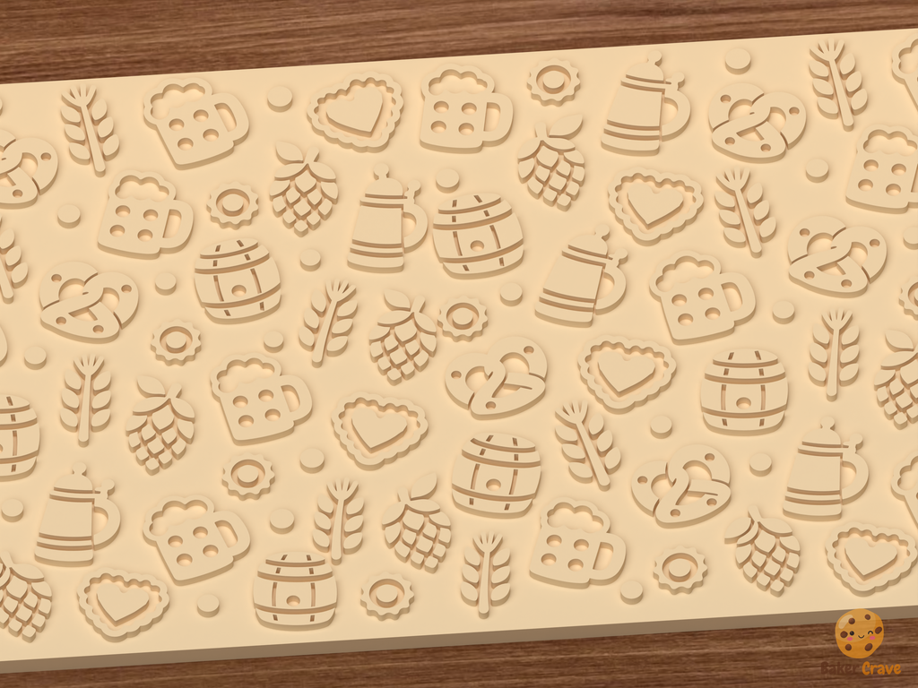 Beer Pretzel Brewhouse Textured Roller STL File