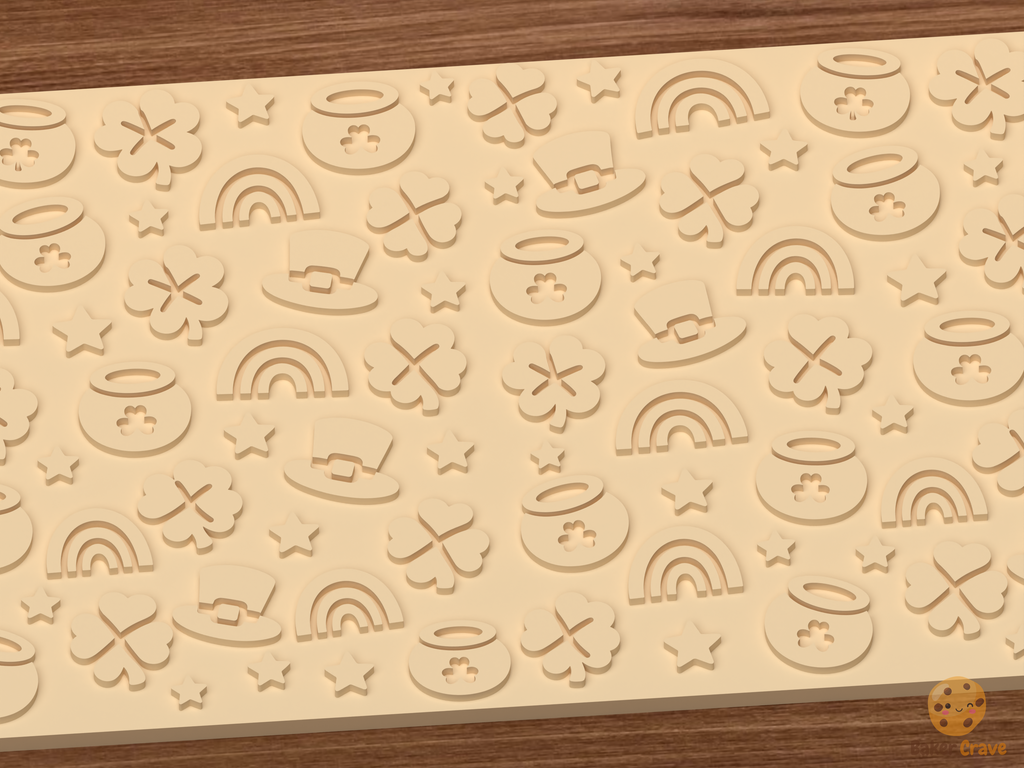 St Patrick's Day Textured Roller STL File
