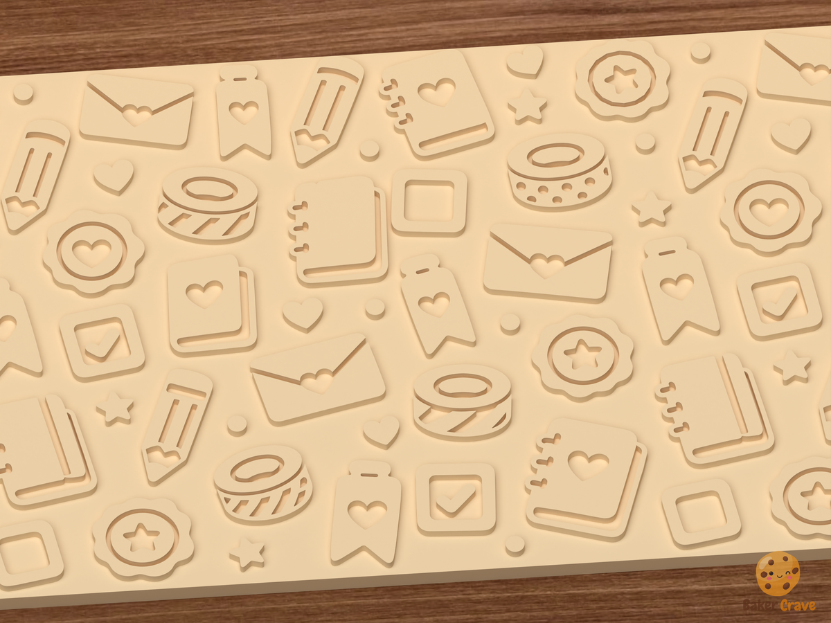 Journaling Stationery Textured Roller STL File