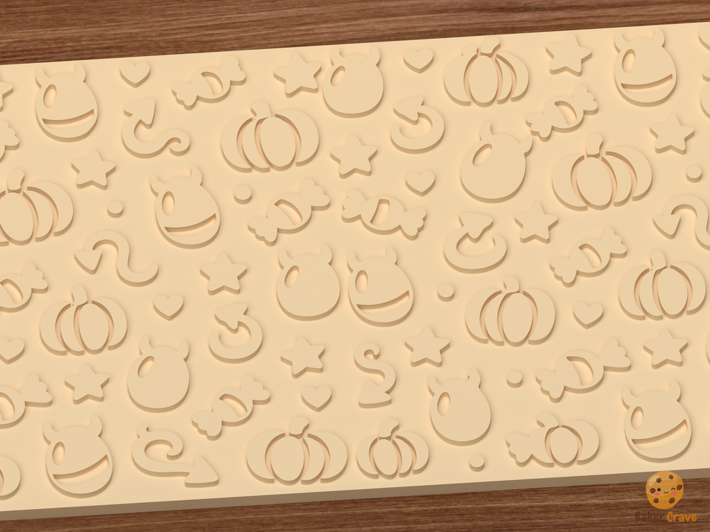 Devilish Egg Halloween Textured Roller STL File - 03 close detail emboss