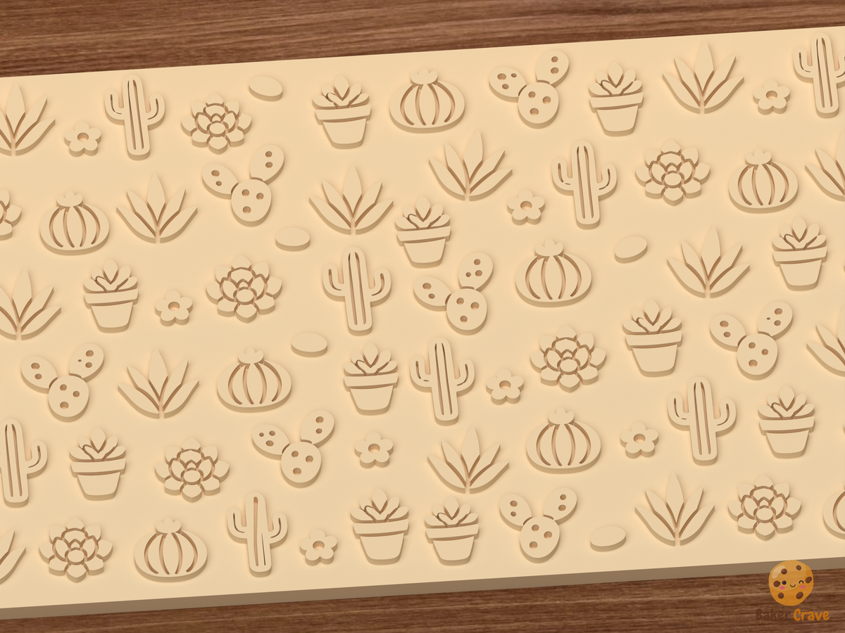 Desert Cactus Succulent Textured Roller