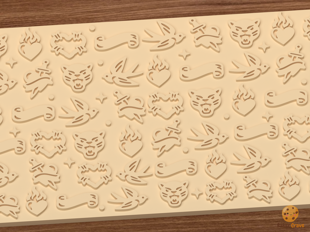 Traditional Tattoo Flash Textured Roller