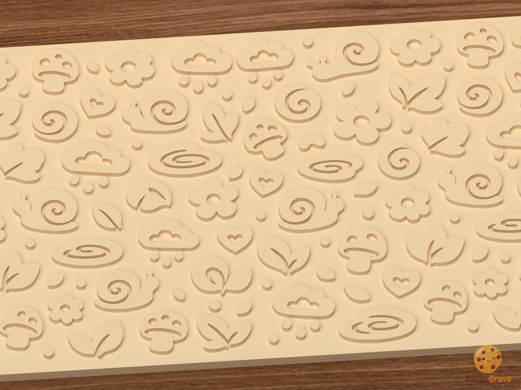 Snail Garden Textured Roller STL File