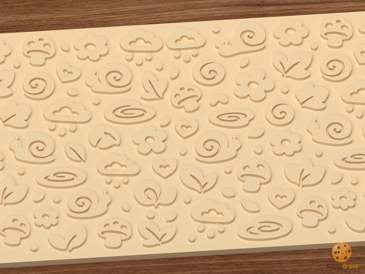 Snail Garden Textured Roller STL File