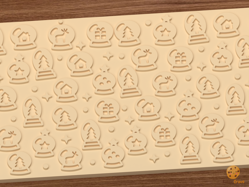 Snow Globes Textured Roller STL File