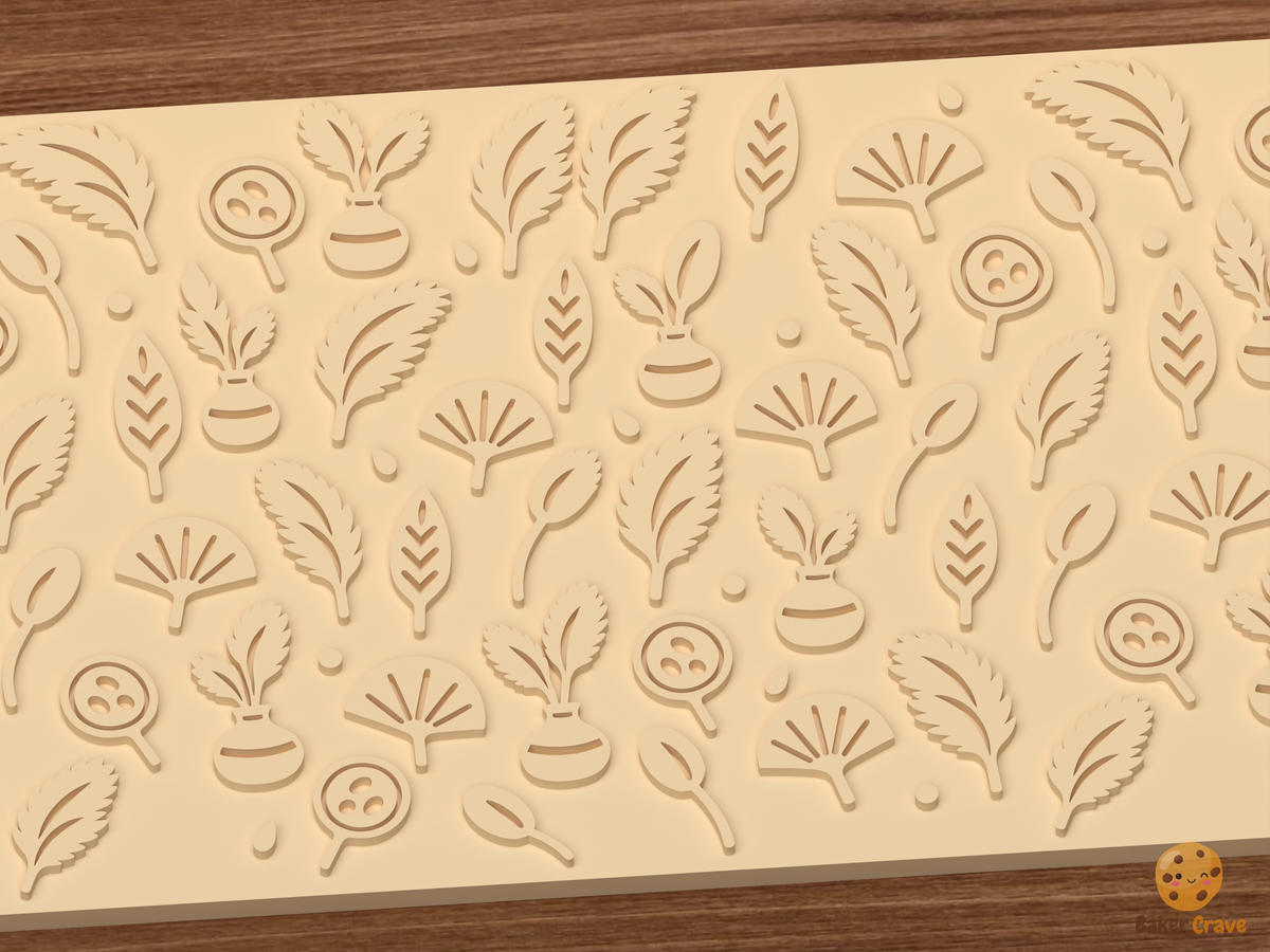 Boho Pampas Dried Florals Textured Roller