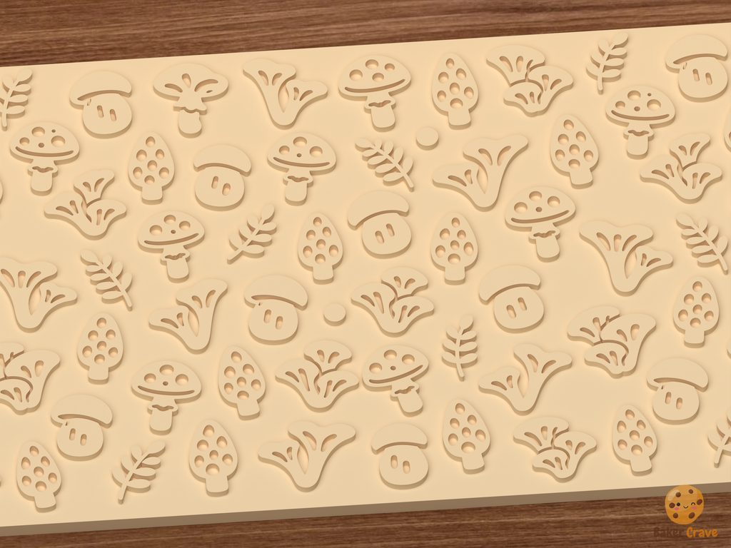 Mushroom Forager Textured Roller STL File