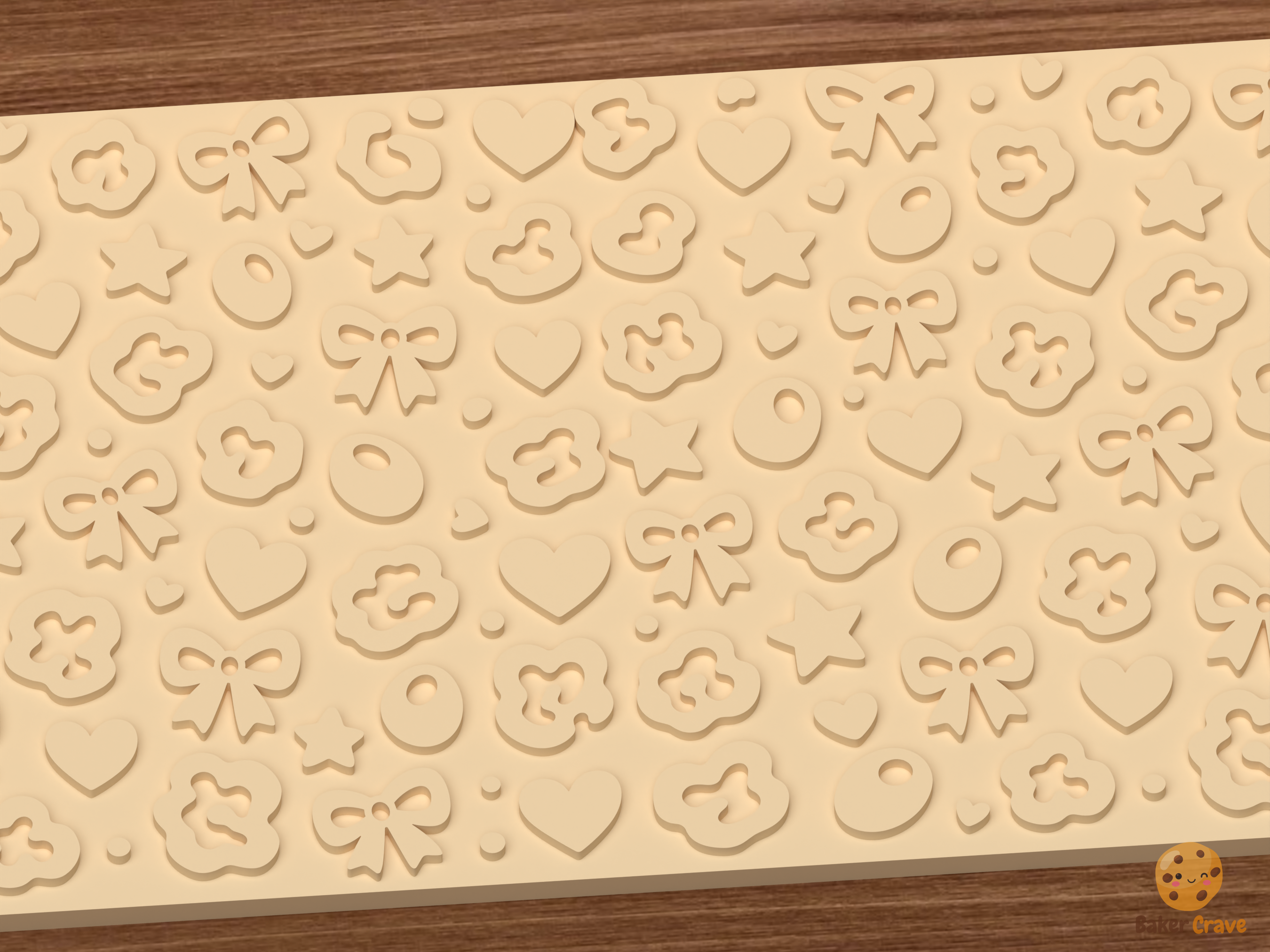Leopard Fashion Textured Roller STL File - 03 close detail emboss