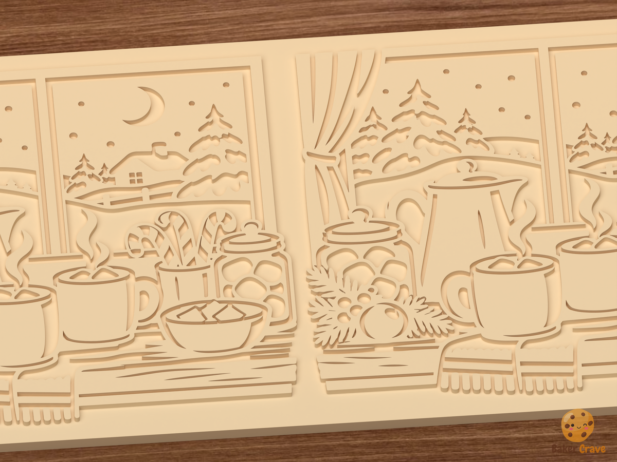 Hot Cocoa Window Bar Textured Roller