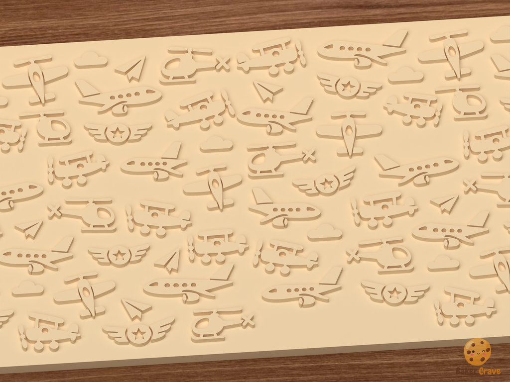 Aviation Airplanes Textured Roller STL File