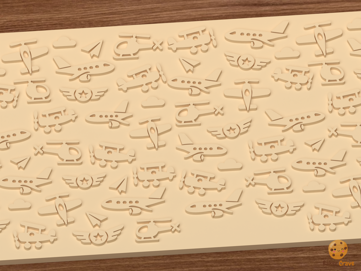 Aviation Airplanes Textured Roller STL File
