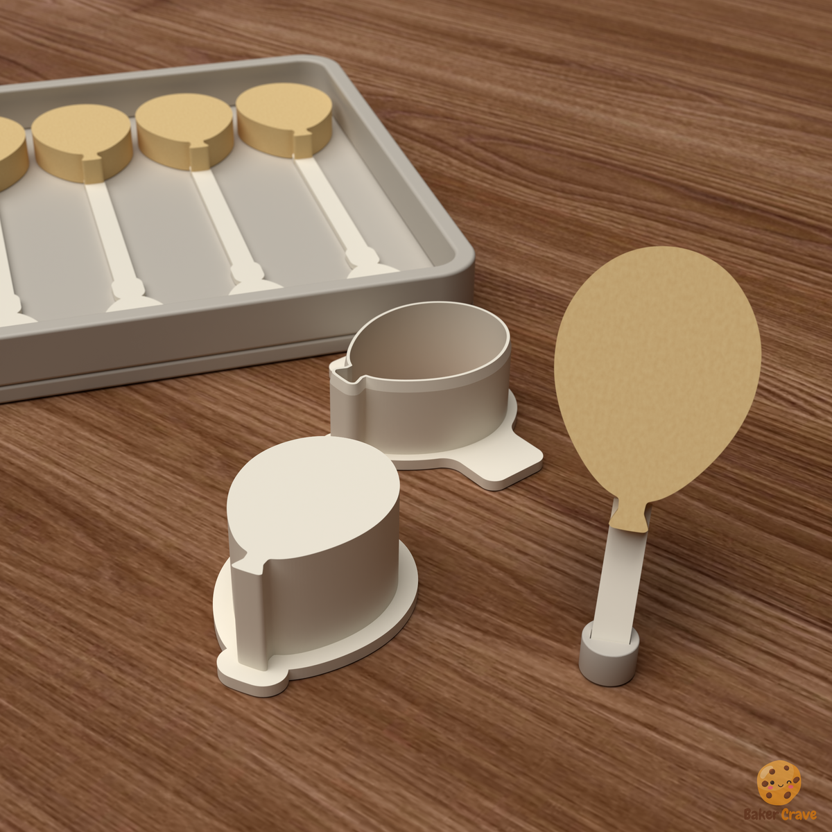 Balloon Cake Pop Mold STL File