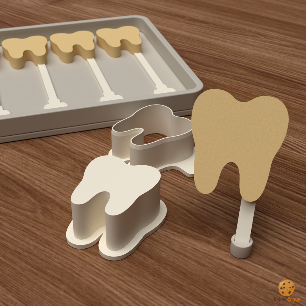 Tooth Cake Pop Mold STL File