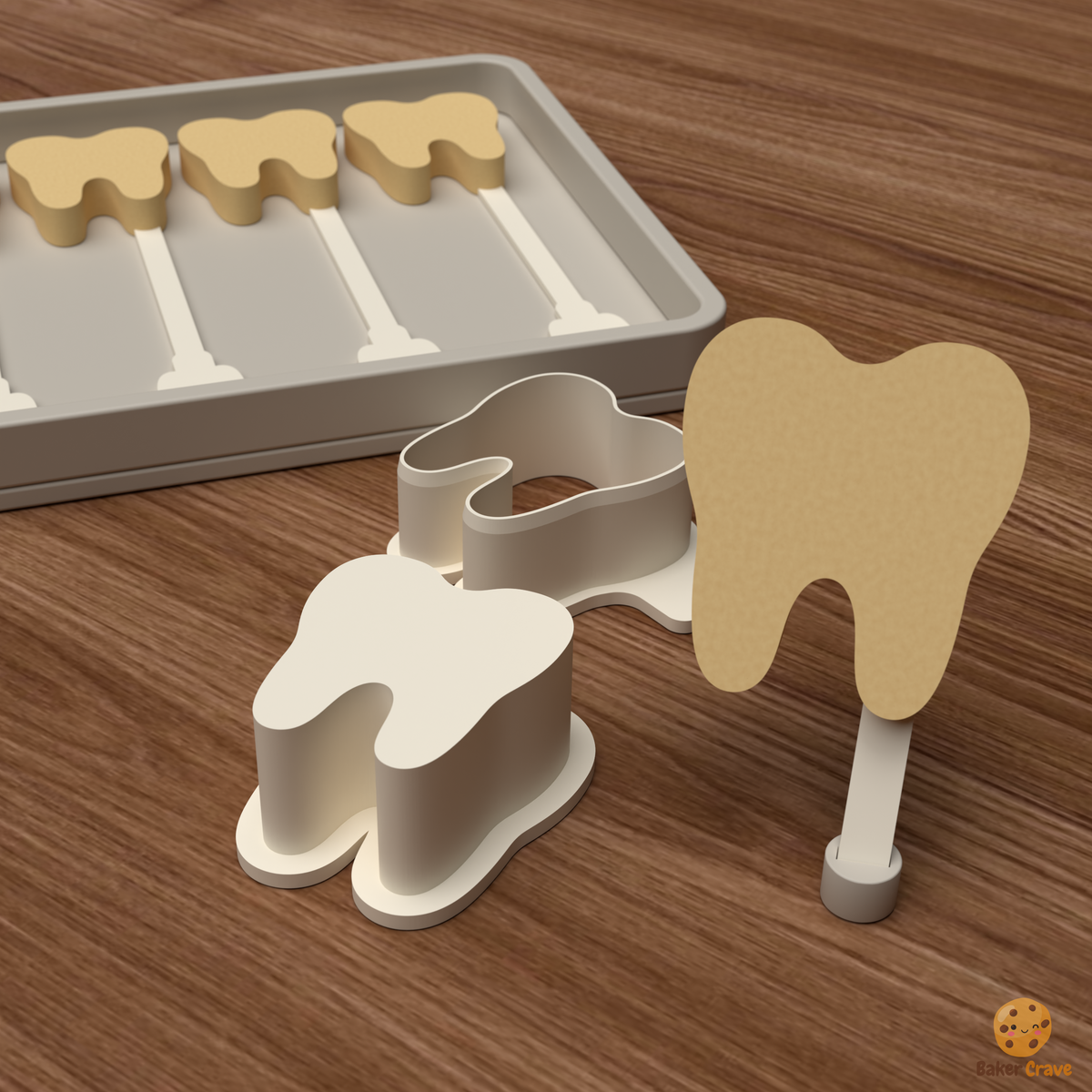 Tooth Cake Pop Mold STL File