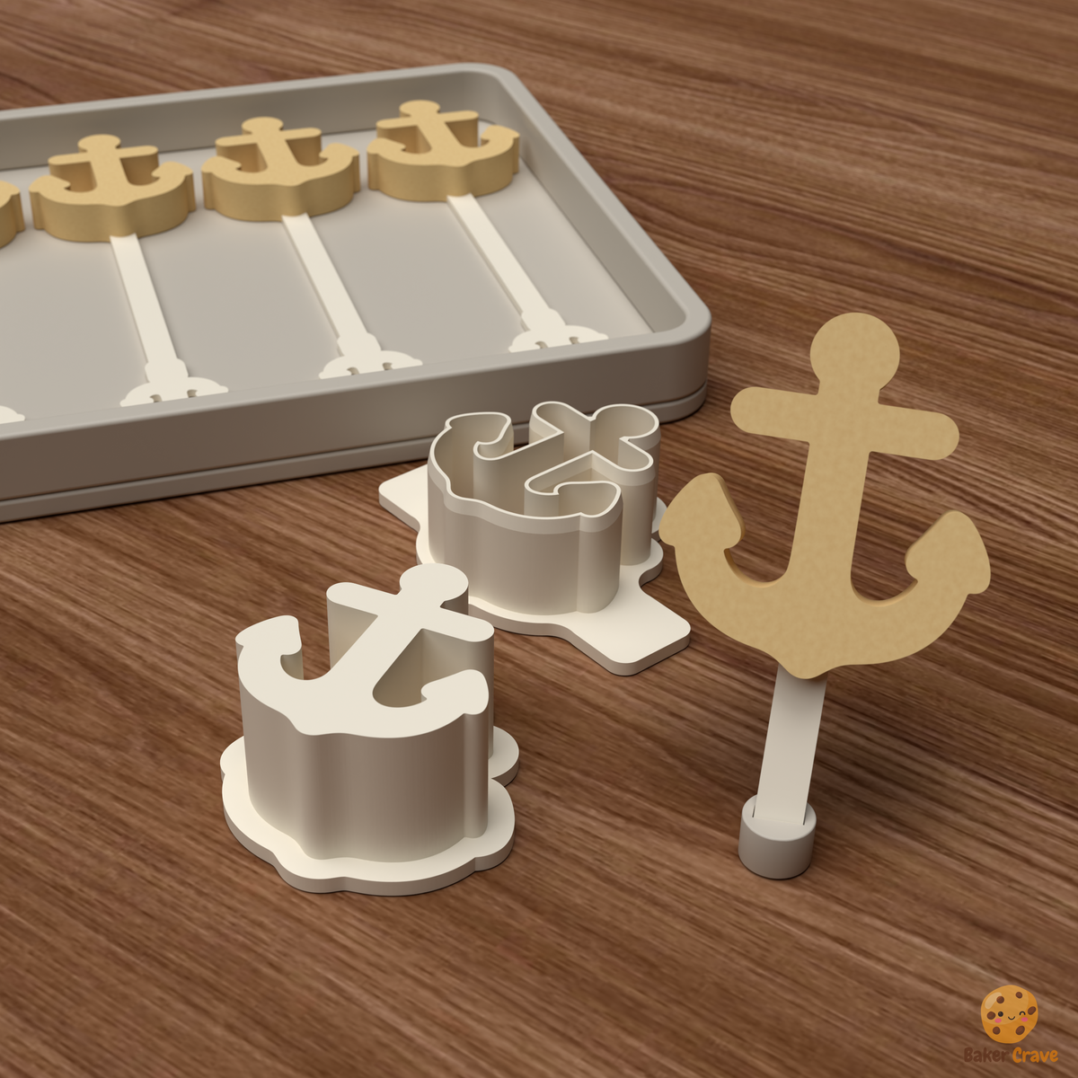Anchor Cake Pop Mold STL File