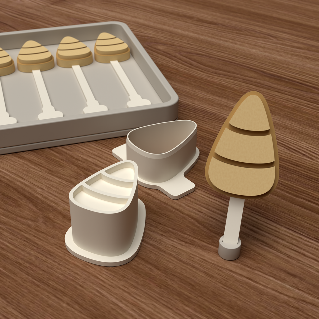 Candy Corn Cake Pop Mold STL File