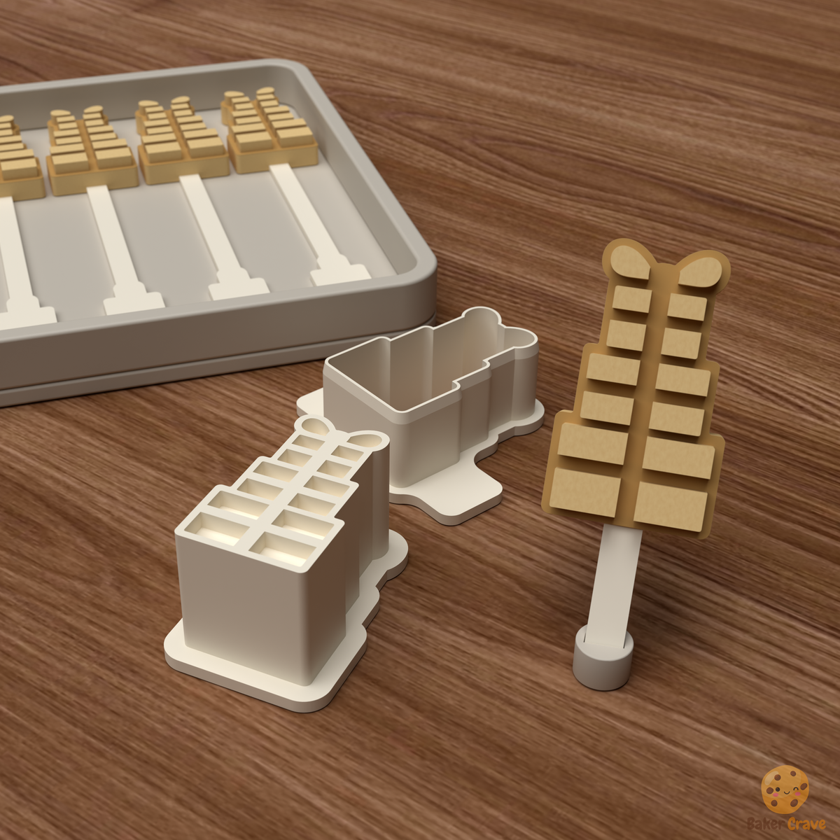 Stacked Gifts Cake Pop Mold STL File