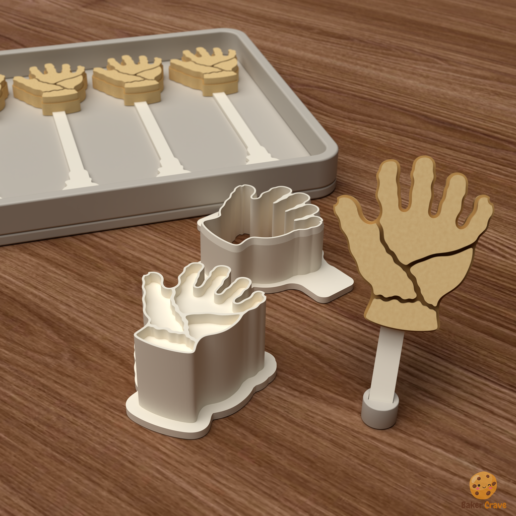 Zombie Hand Cake Pop Mold STL File