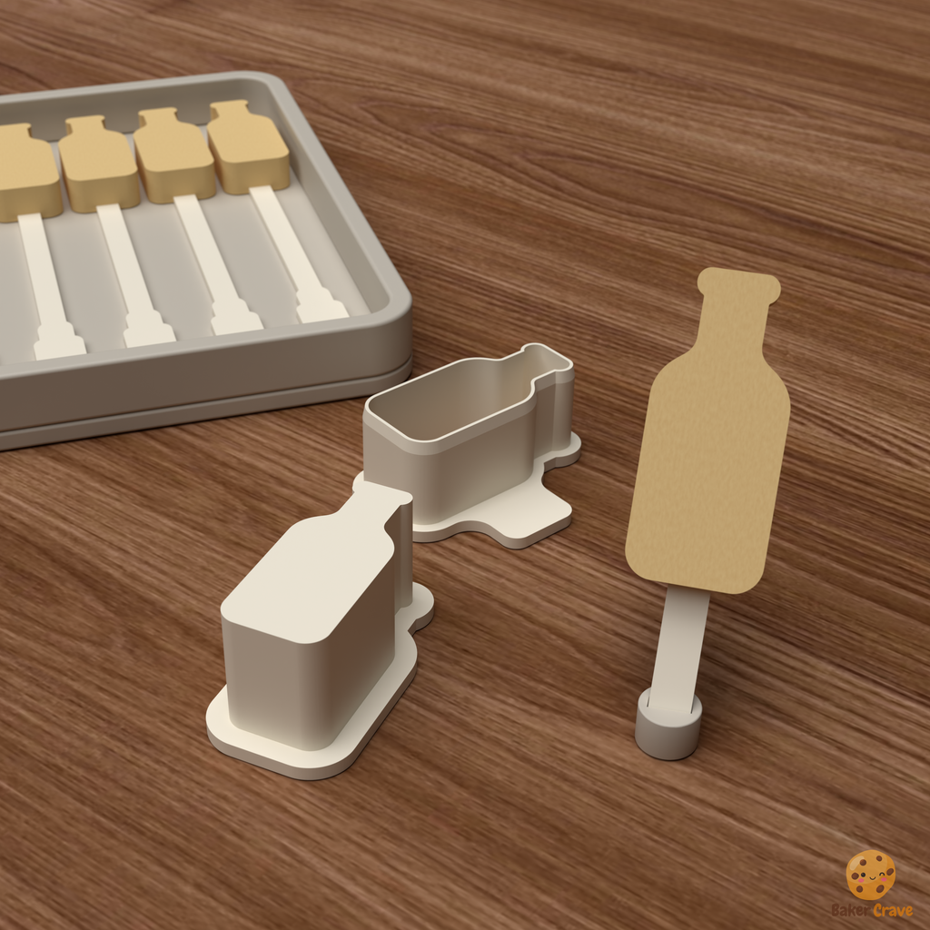Beer Bottle Cake Pop Mold STL File