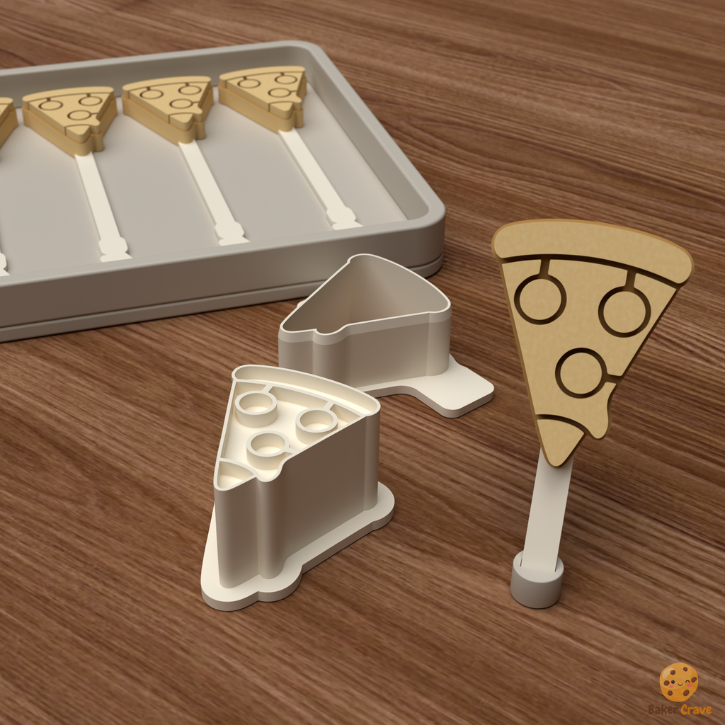Pizza Slice Cake Pop Mold STL File