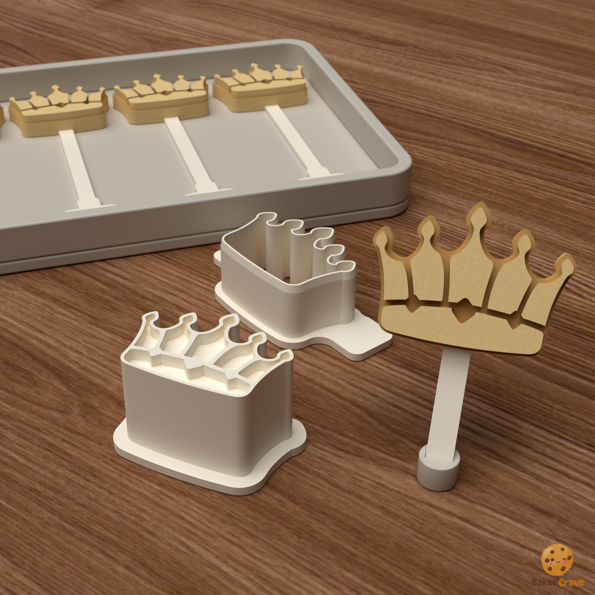 Crown Cake Pop Mold STL File