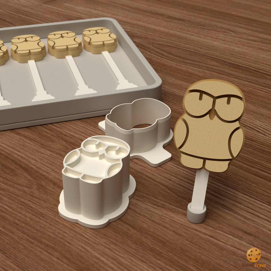 Owl Cake Pop Mold STL File