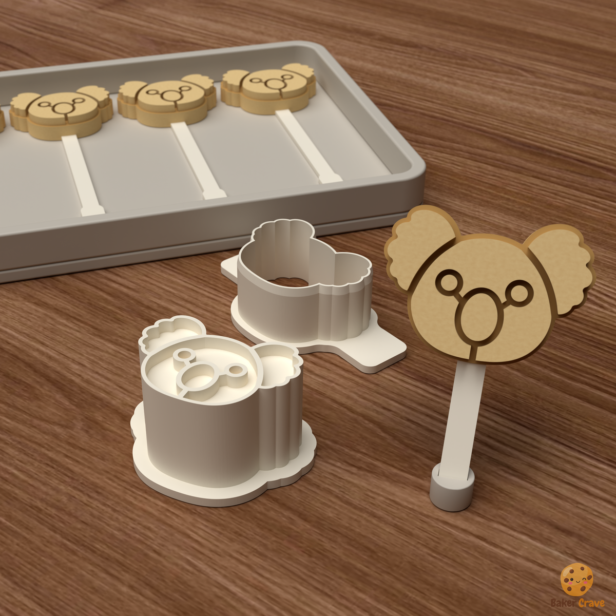 Koala Cake Pop Mold STL File