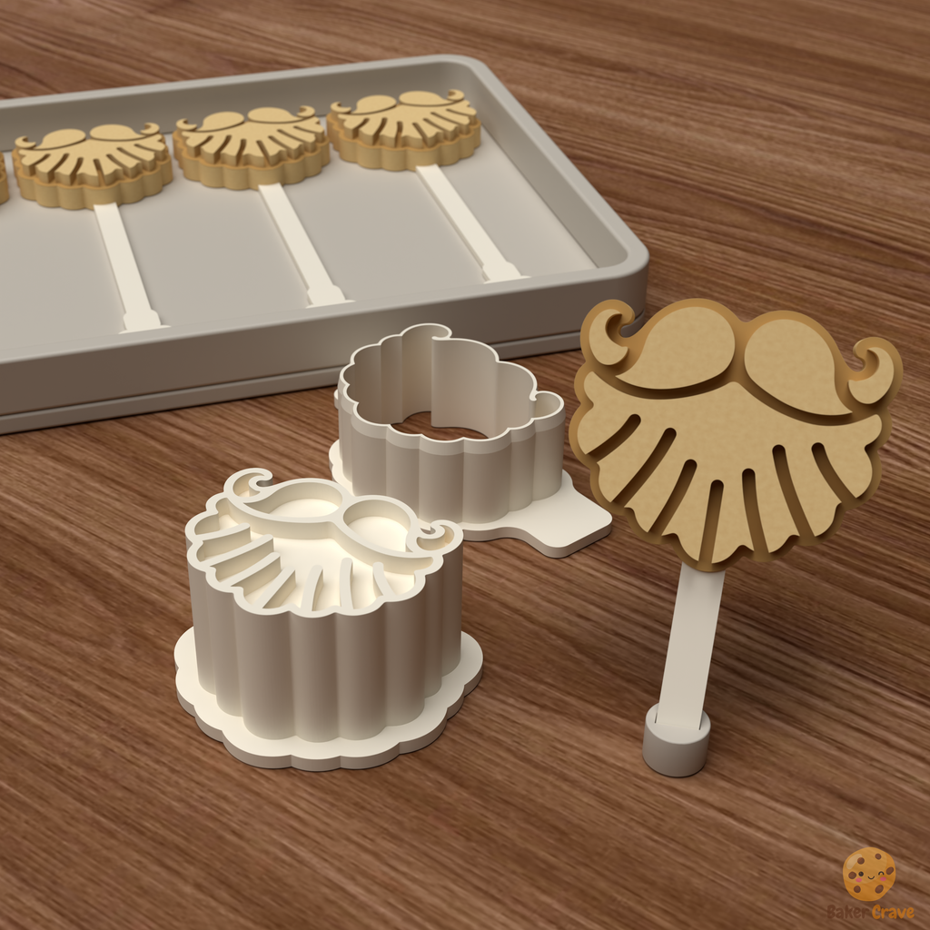 Santas Beard Cake Pop Mold STL File