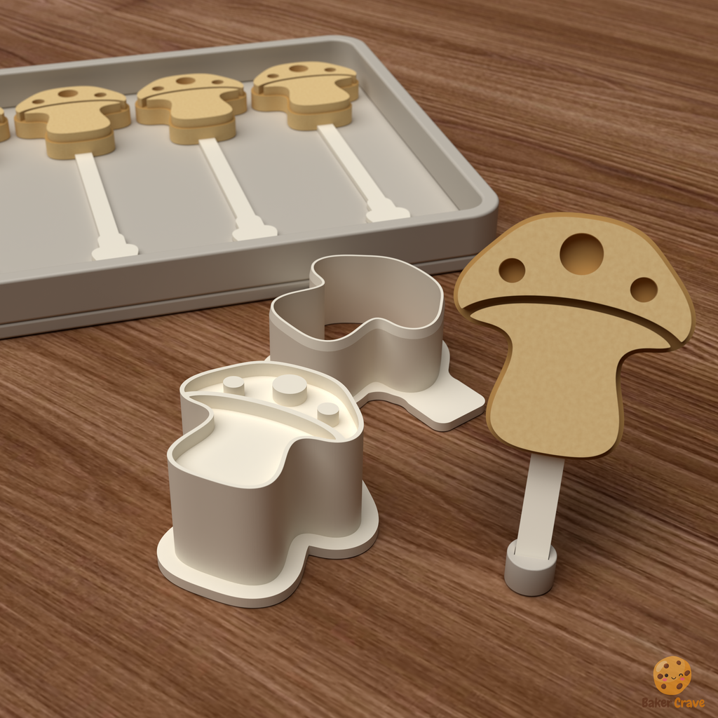 Mushroom Cake Pop Mold STL File