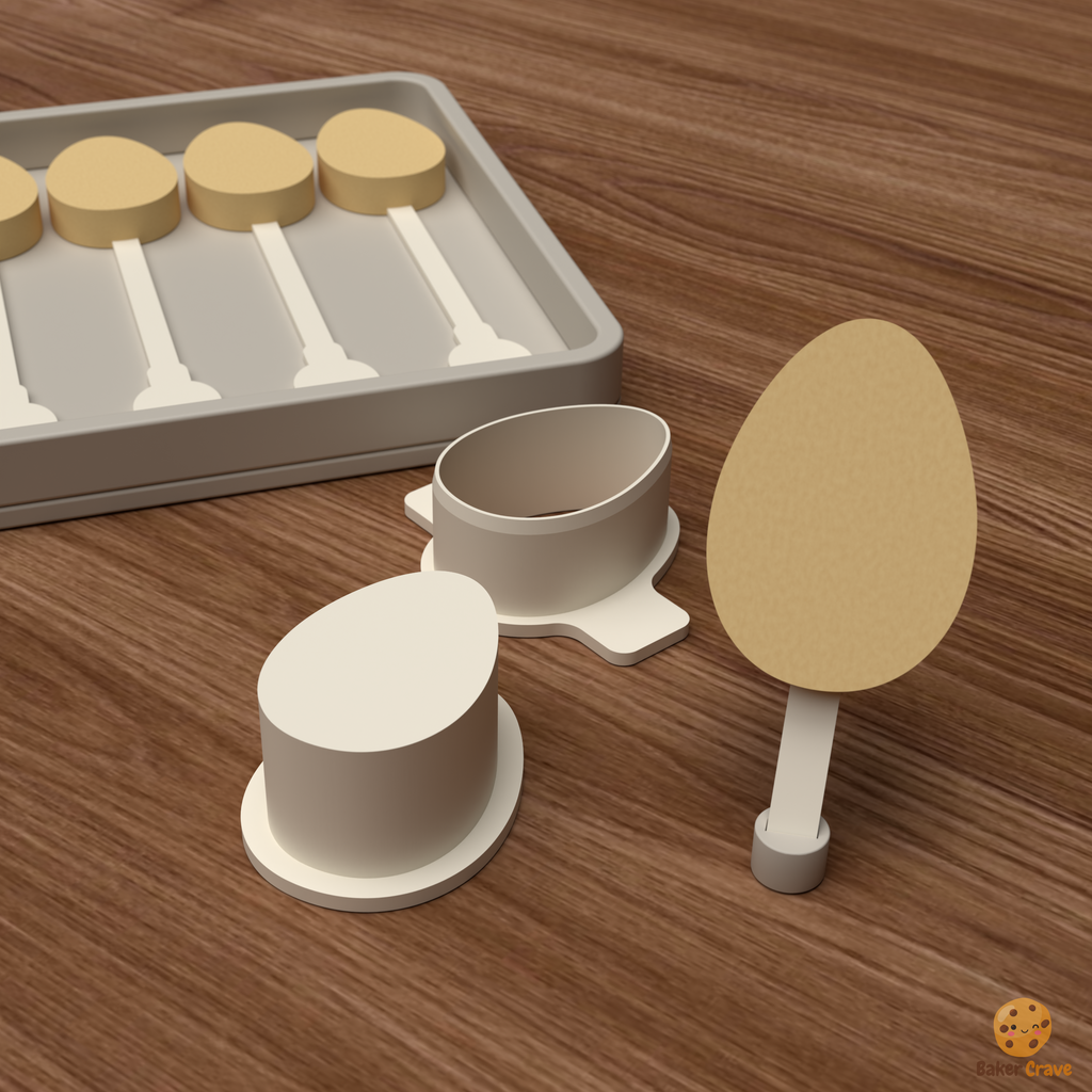 Egg Cake Pop Mold STL File